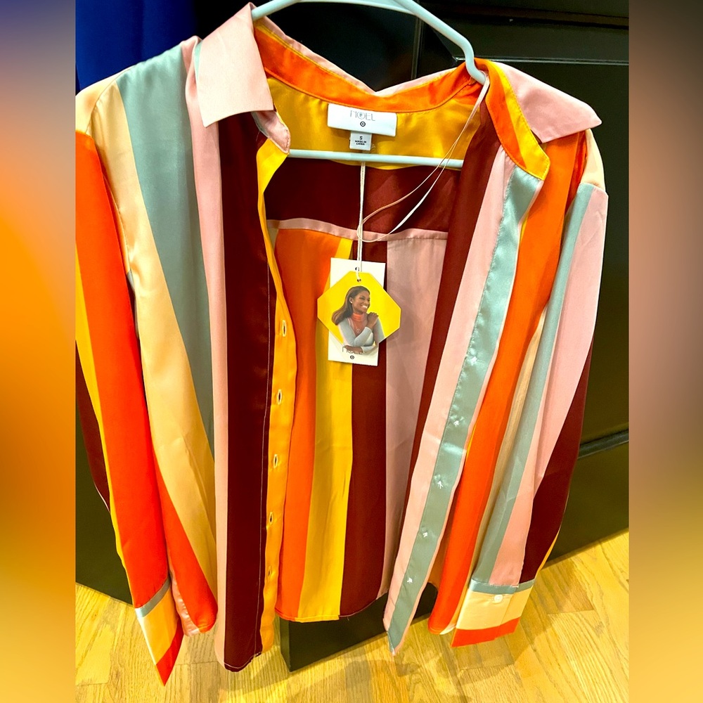 Target Fe Noel Multi Colored Striped Blouse